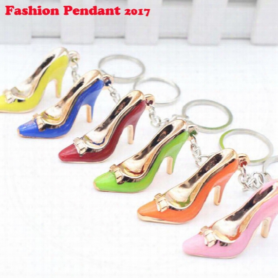 Shoes Keychain Purse Pendant Bags Cars Shoe Ring Holder Chains Key Rings For Women Gifts Women Acrylic High Heeled