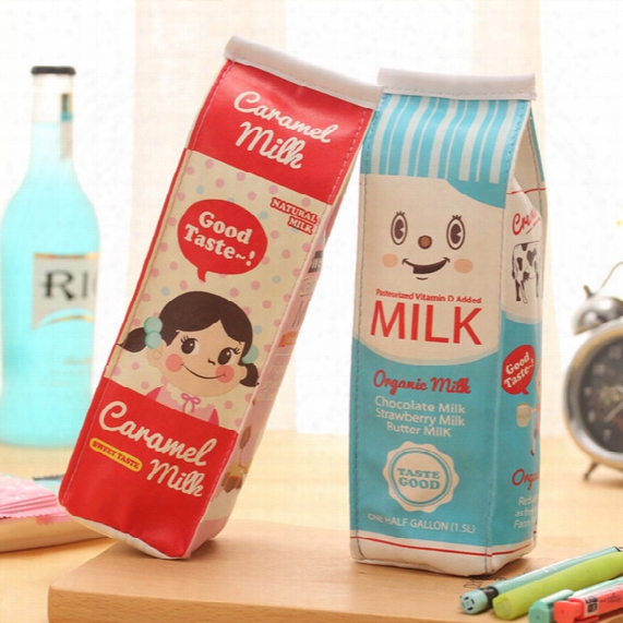 Stationery Pencil Case Children Cartoon Milk Bottle Pencil Bag Kids Creative Storage Bags Pouches Study Article Gifts Toys Free Dhl 76