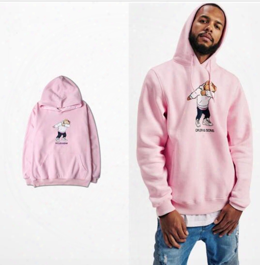 Supremitied Cartoon Funny Bear Pink Vetements Hoodie Oversized Kanye Hip Hop Men Sudaderas Hombre Sweatshirt Women Hoodies