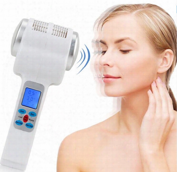Ultrasonic Cryotherapy Hot Cold Hammer Lymphatic Face Lifting Massager Ultrasound Cryotherapy Facial Body Beauty Salon Equipment