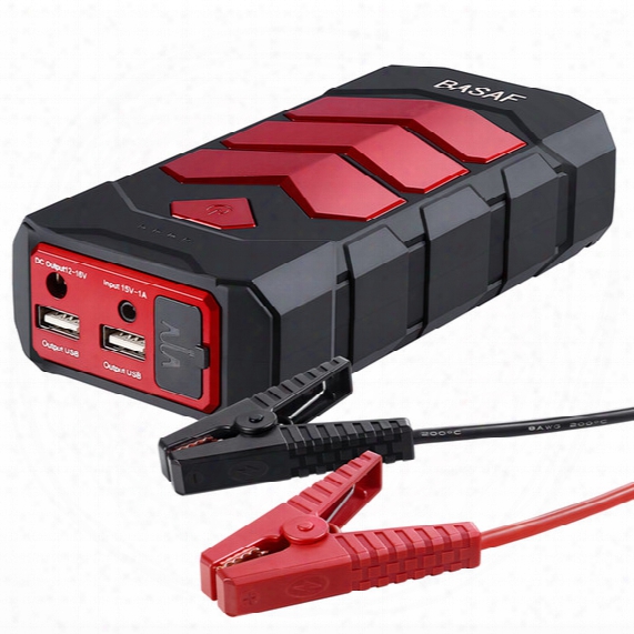 Us Stock Car Jump Starter 500a Peak 12000ma Multifunction Phone Power Bank With 5v 2a/1a Usb Charge Portable Vehicle Emergency Kits
