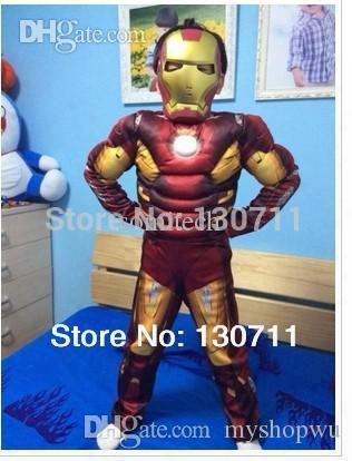 Wholesale-iron Man Costume For Kids Boy Ironman Super Hero Anime Carnival Children&#39;s Fancy Dress Superhero Cosplay Birthday Gift