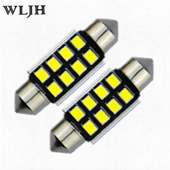 Wljh Canbus 2835 Smd Led Interior Light Dome C5w Festoon Interior Bulb Globe 31mm 36mm 39mm 41mm Led Lamp Light 12v