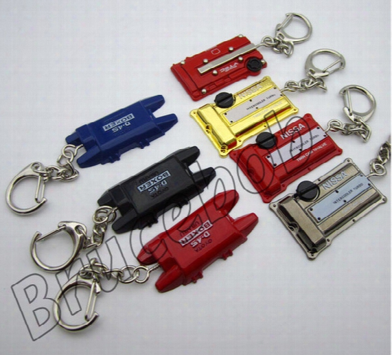 Zinc Alloy Racing Car Keychain Auto Parts Modified K Eyring Engine Cover Key Chain Turbo Key Pendant Wholesale