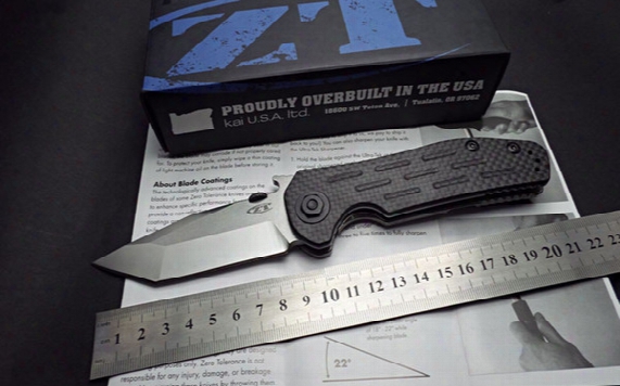 Zt Cnc Carbon Fiber & Titanium Handle M390 Steel Blade Camping Folding Knife Edc Zt0620cf