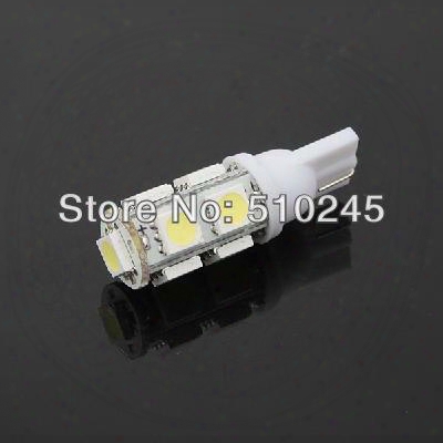 100x Car Auto Led T10 194 W5w 9 Led Smd 5050 Wedge Led Light Bulb Lamp 9smd White/green/blue/red/yellow Free Shipping