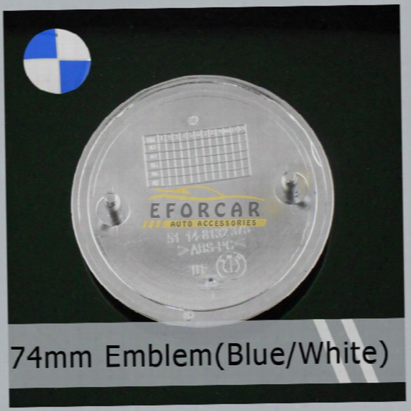 20 X 74mm Car Auto Emblem Badge Hood Front Rear Trunk Logo Blue White Free Shipping