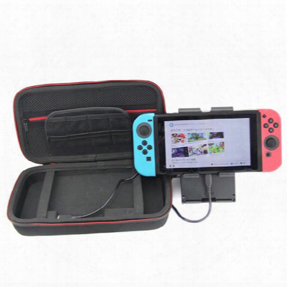 2017 Newest Hard Shell Carrying Case With Power 8000mah Travel Charging Storage Bag With Game Card Holder For Nintendo Switch Console