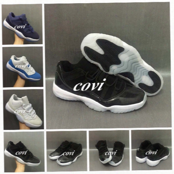 2017 Woman Retro 11 Low Space Jam Basketall Shoes For Men Sport Sneakers Authentic Retro Carolina Blue Barons Black White Athletics