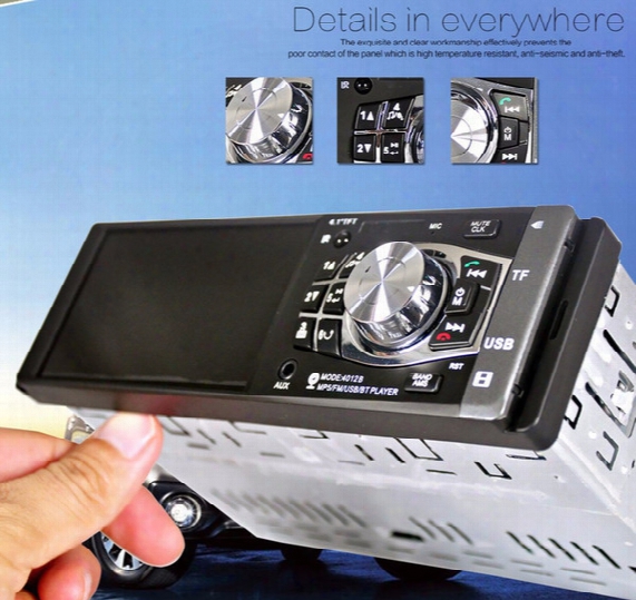 4.1&quot; Bluetooth In-dash Stereo Radio Hd Car Mp5 Mp3 Usb Aux Player Car Dvd Function
