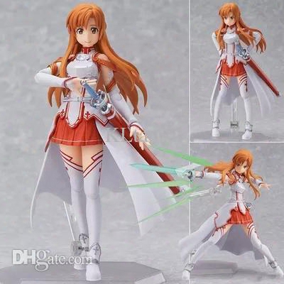 Anime Figma 178 Sword Art Online Asuna Pvc Action Figure Model Toy 15cm Loose