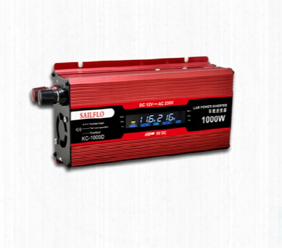 Car Inverters 1000w Lcd Display Dc 12v To Ac 220v Portable Car Power Inverter Charger Converter 1000w Watt Top Sale