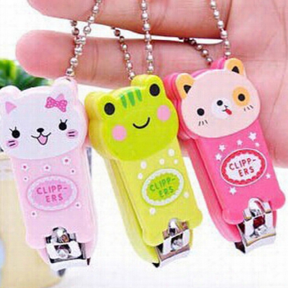 Cartoon Baby Nail Clipper New Cute Children&#039;s Nail Care Cutlery Scissors Animal Infant Nail Clippers With Keychain
