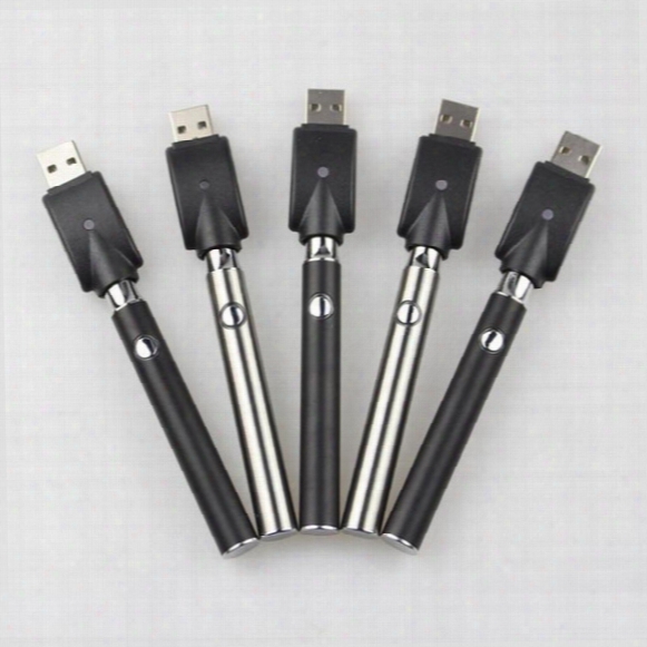 Co2 Oil Cartridge Preheating Function Variable Voltage Battery 510 Thread 400mah Rapid Pre-heat Battery For Oil Cartridge Vape Pen 10pcs