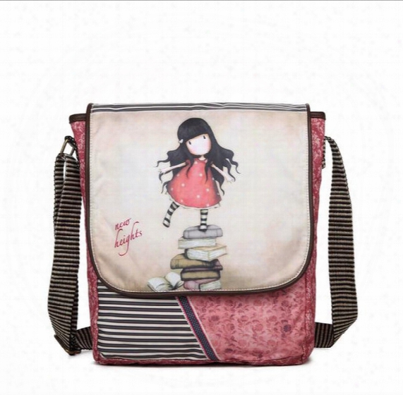 Cute Little Girl Cartoon Shoulder Bag Messenger Bag