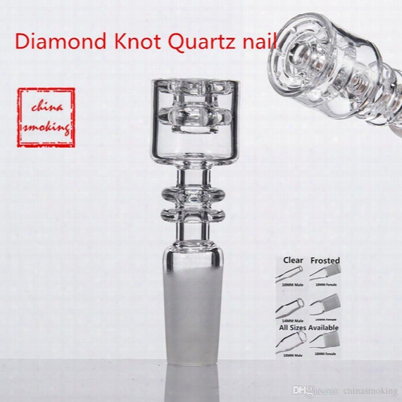 Diamond Knot Quartz Nail Efficient Nails Sleek&elegant Design Domeless Quartz Nails Quartz Banger No Carb Cap