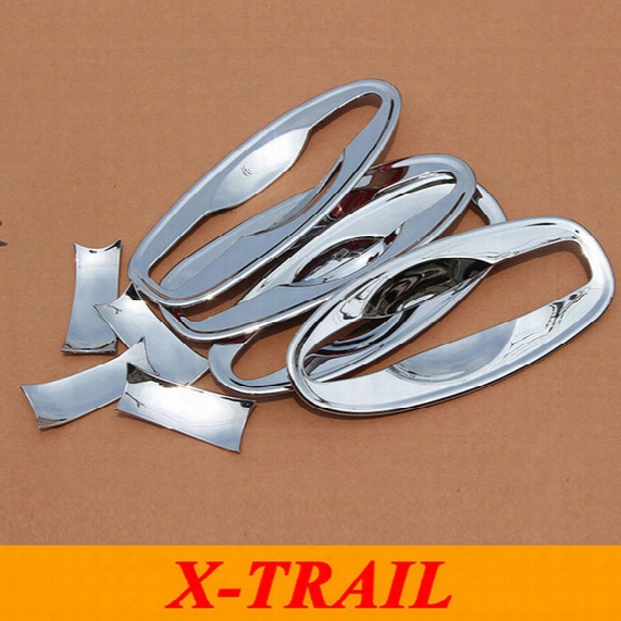 For 2015 Nissan X-trail X Trail Xtrail Abs Chrome Car Door Handle Bowl Exterior Door Handle Bowl Cover Car Styling Accessories