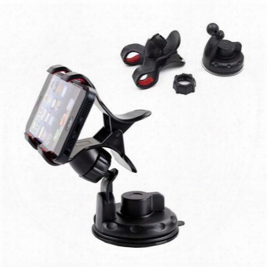 For Iphone 6 Universal Car Holder 360 Degree Rotation Car Holder Cupule Black For Smart Phone Pds Gps Psp Camera Recoder With Retail Box