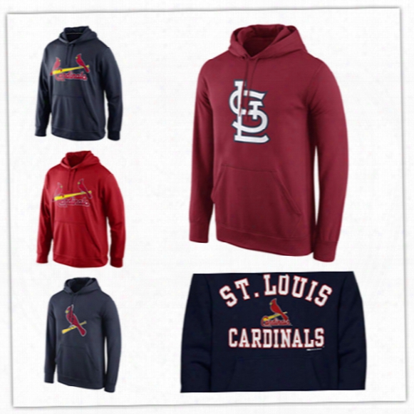 Free Shipping St. Louis Cardinals Logo Performance Pullover Hoodie - Navy Sweatshirts Baseball Hoodie Or Costom Any Pictures Mix Order
