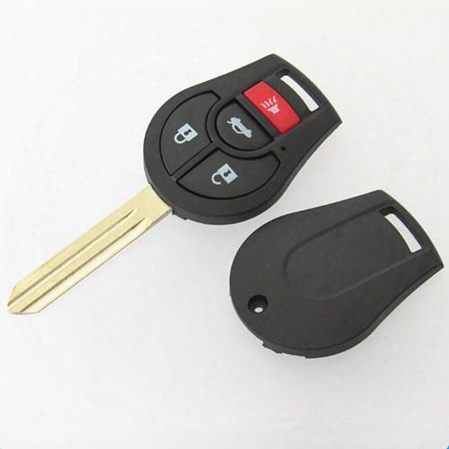 High Quality Car Key Case For Nissan 3+1 Button Remote Key Bl Ank Shell Fob Key Cover 25pcs/lot Free Shipping