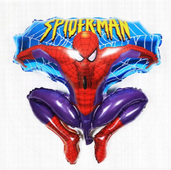 New Aluminum Happy Spiderman Red Balloon For Wedding Birthday Party Supplies Decoration Cartoons Foil Ballon