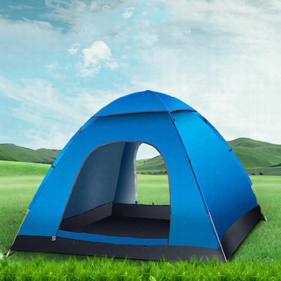New Outdoor Camping Fishing Tent 3-4 Person Fully Automatic Tent Double-layer Waterproof Portabl Tent Camping Traveling Pest Proof