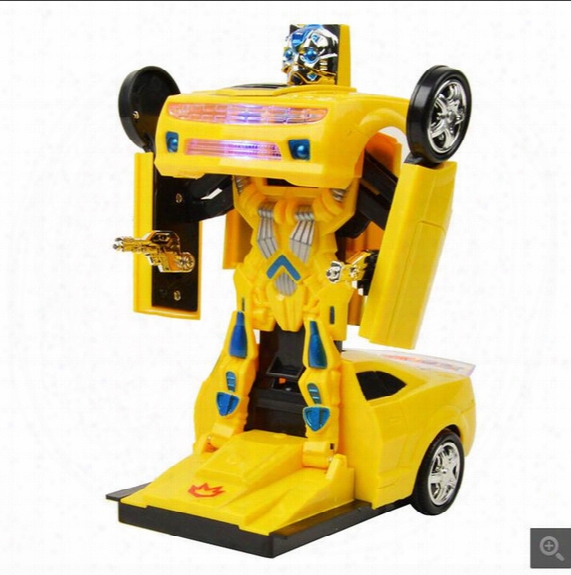 Popular Music Hornets Deformation Car Robot Universal Light Transfiguration Car Robot Toys Wholesale Explosion Of Children's Toys