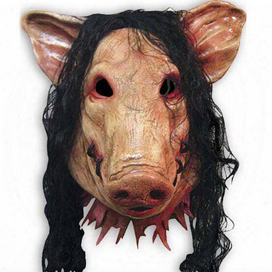 Retail 1pcs Halloween Costume Party Mask Scary Pig Full Head Cosplay Latex Masquerade Horror Mask Free Shipping
