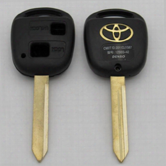 Uncut Toy47 Blade Replacement Remote Shell 2 Button Key Blank Case Fob For Toyota Yaris