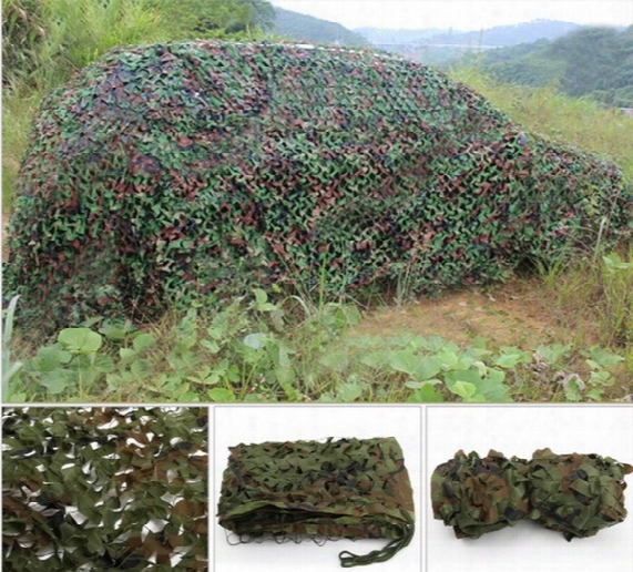 Wholesale- 1.5m*5m Sun Shelter Net Hunting Camping Woodland Jungle Camo Blinds Tarp Car-covers Tent Vg082 T15 0.5