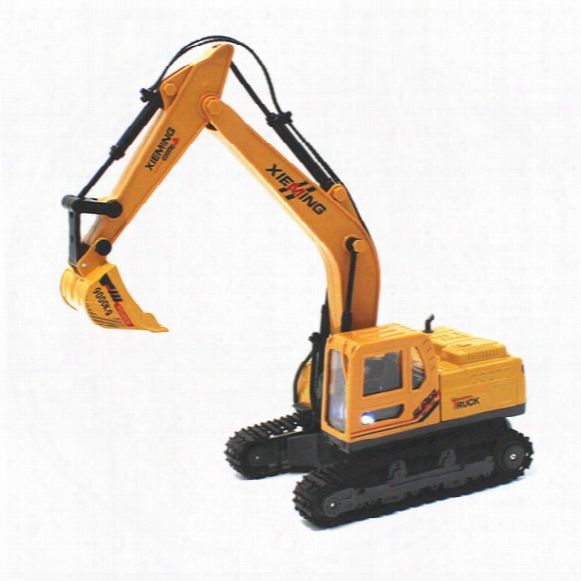 Wholesale- Diecast Alloy Construction Vehicle Rc Engineering Truck Model Classic Toy Remote Control Rc Truck Simulation Alloy Excavator