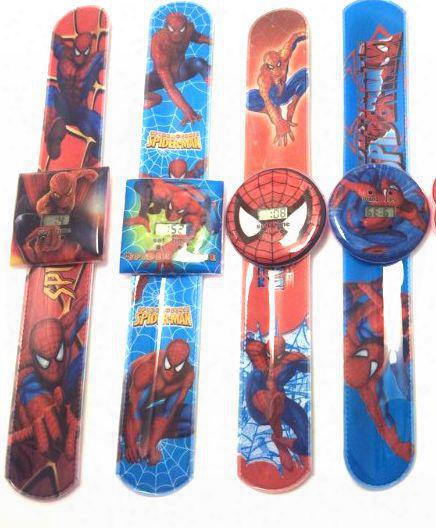 Wholesale-hot Children Spider Man Slap Watch Sports Brand Watch Digital Watch Children Cartoon Slap Watches