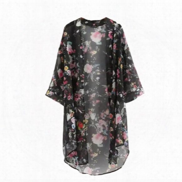 Wholesale-summer Sunproof Cardigan Fashion Women Chiffon Bikini Cover Up Kimono Cardigan Coat Bathing 2016 Y8