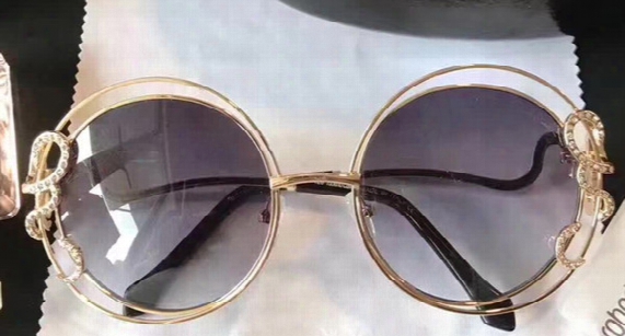 Women Round Roberto Stone Sunglasses Rc1024 Carducci Gold Grey Len Designer Luxury Fashion Sunglasses Eye Wear Brand New With Case