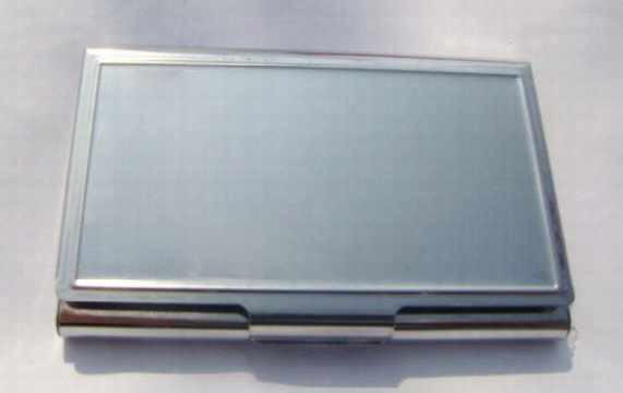 10pcs Blank Diy Stainless Steel Metal Business Name Credit Id Card Pocket Case Box Holder Free Ship