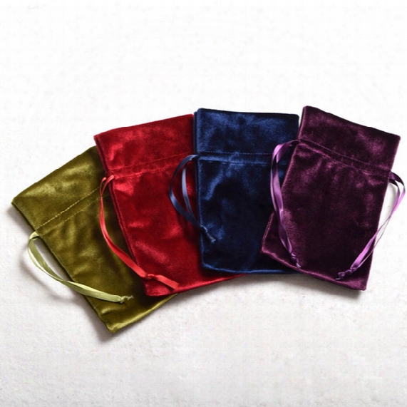 10pcs/lot Tarot Pouch Bag Drawstring Pouch For Cards Trinkets Gifts Dice Wicca Cosplay Props Green/red/blue/purple