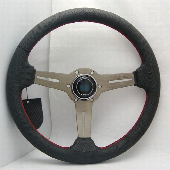 14&#039;&#039; 350mm Black Real Leather Nd Rally Tuning Drift Racing Steering Wheel