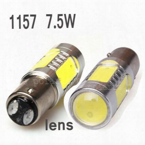 2pcs/lot Wholesale Guaranteed 100% New 1157 7.5w Lens Buid-in Chip Cree Red 1157/bay15d 1156 Car Tail Led Bulb Light #e