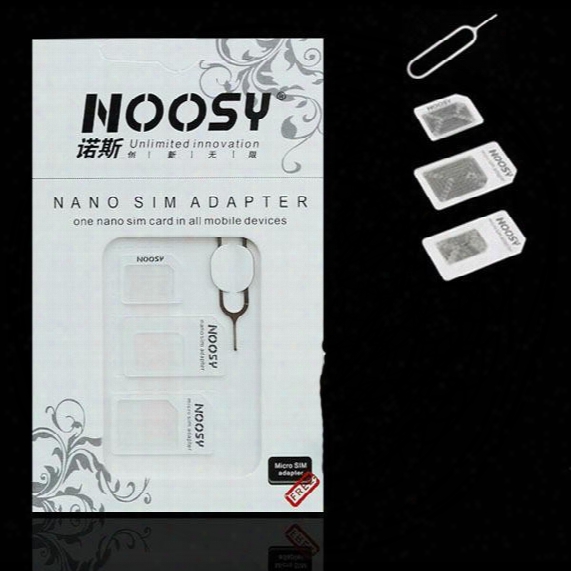 4 In 1 Set Nano Sim Card To Micro Sim Card To Standard Sim Card Adapter Converter For Cell Phone With Eject Pin