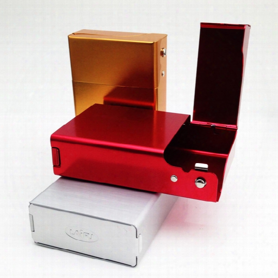 5pcs Side Open Automatic 20 Pcs Cigarette Cases Box Creative Gifts Ultra-thin Metal Alloy Tobacco Smoking Pipes Storage Holder Container