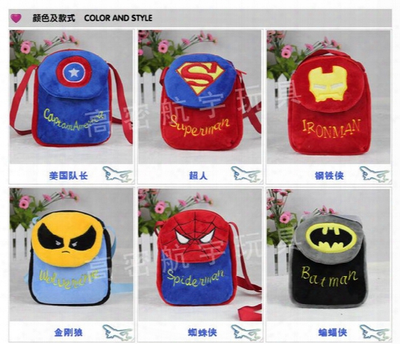 Avengers Bag Cartoon Plush Bag 2015 New Avengers Children's School Bags Backpack C001