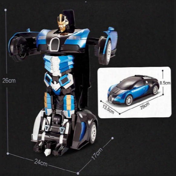 Bugatti Deformation Robot Remote Control High Quality 2.4ghz Entertainment Toy Car Hand Open Window Box Gift