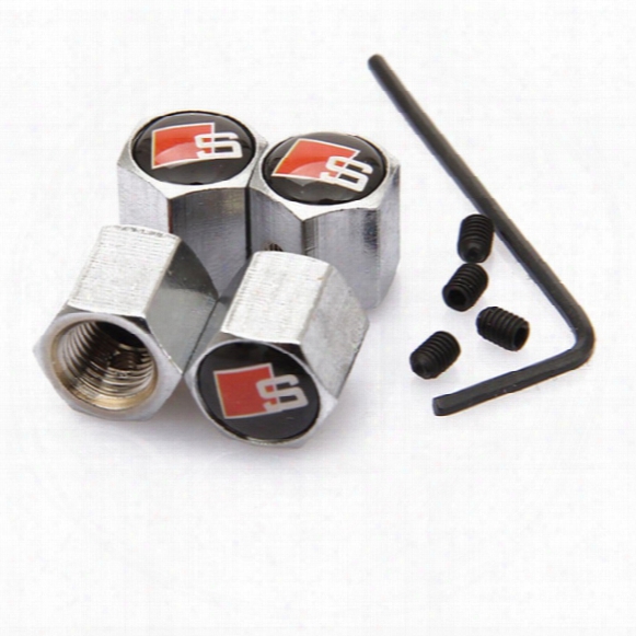 Car Styling 4pcs Anti-theft Sline S Line Car Wheel Tire Valves Caps Stem Air Covers For Audi S3 S4 S5 S6 S8 A1 A3 A4 A5 A6 A7 Tt Rs4