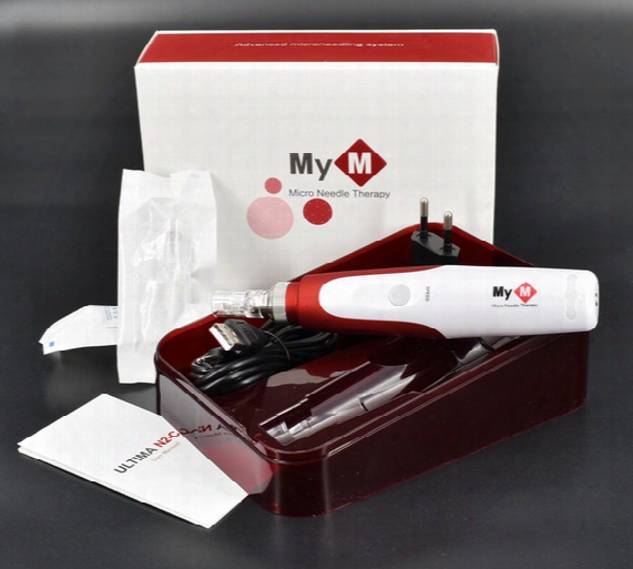 Electric Derma Pen Stamp Auto Anti Aging Skin Therapy Micro Needle Care Eu Plug