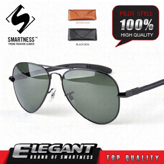 Fashion 2016 Sunglasses Pilot Fishing G15 Glass Lens Titanium Carbon Fiber Frame Men Women Vintage Retro Brand Pilot 08307 Style Sunglasses