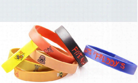 Five Nights At Freddy's Silicone Bracelet Wrist Straps Fnaf Figure Kid Toys Christmas Gift For Free Shipping