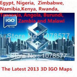Gps Igo Map 2017 South Africa, Egypt, Nigeria, Zimbabwe, Namibia,kenya, Rwanda, Tanzania, Angola, Burundi, Zambia And Malawi