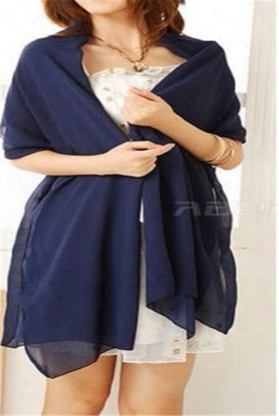 High Quality Navy Blue Wedding Jacket Cape Scarf Bridal Prom Party Jacket Chiffon Bridal Wrap Wedding Events Bridal Wedding Accessories