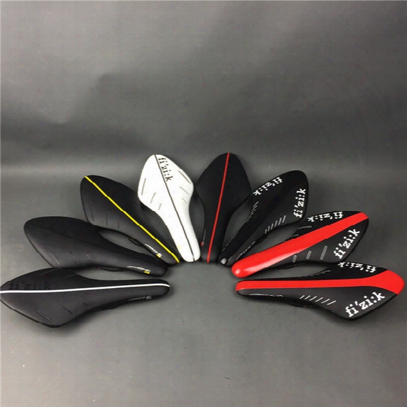 Hot Sale Fizik Road Bike Saddle Yellow Black Red Superlight Leather Carbon Bicycle Seat Sillin Bici Carbono Saddles Free Shipping