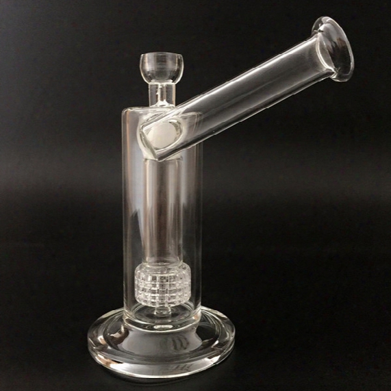 Hot Sell Best Price Bong Glass Smoking Pipe With Sidecar Mouthpiece 1 Perc 10 Inches High(gb-187-s)